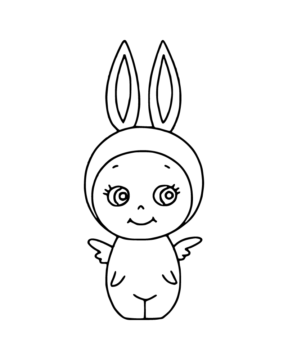 Dibujo de Sonny ángel Kawaii Style Coloring Page para Colorear