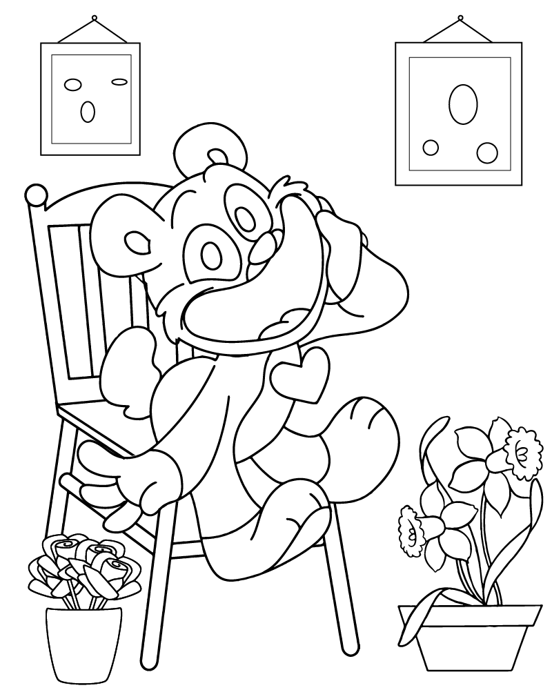 Dibujo de Bobby Bearhug From Smiling Critters Coloring Page para Colorear