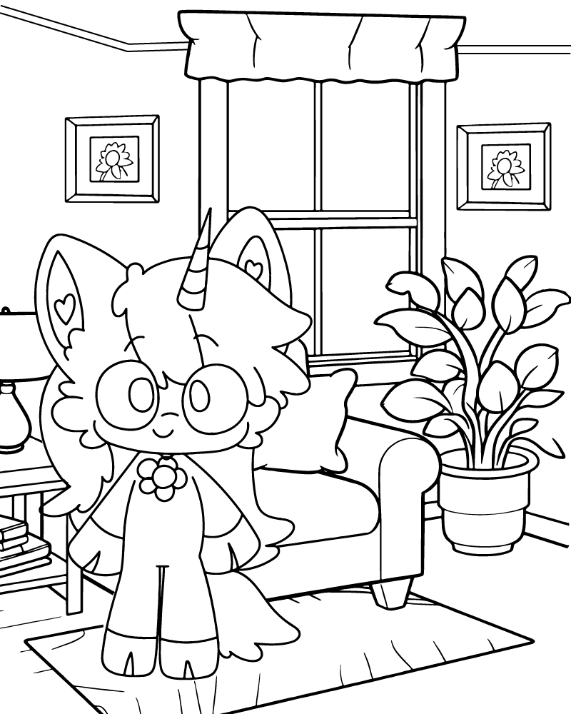 Dibujo de Craftycorn From Smiling Critters Coloring Page para Colorear