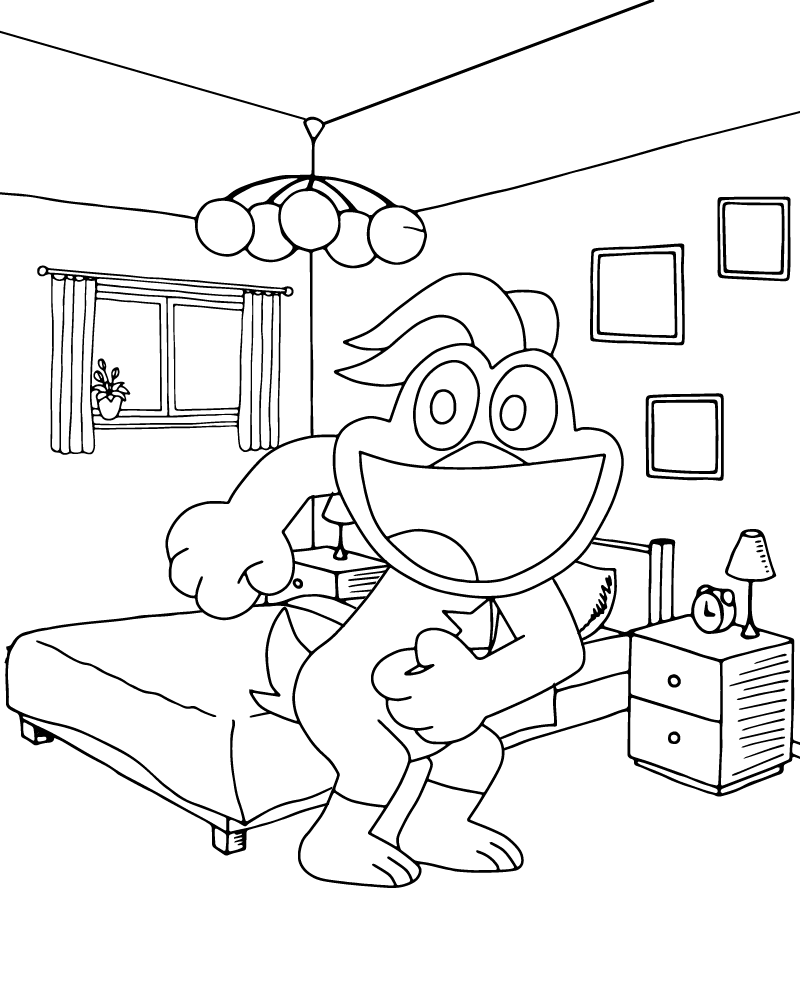Dibujo de Kickin Chicken Smiling Critters Coloring Page para Colorear