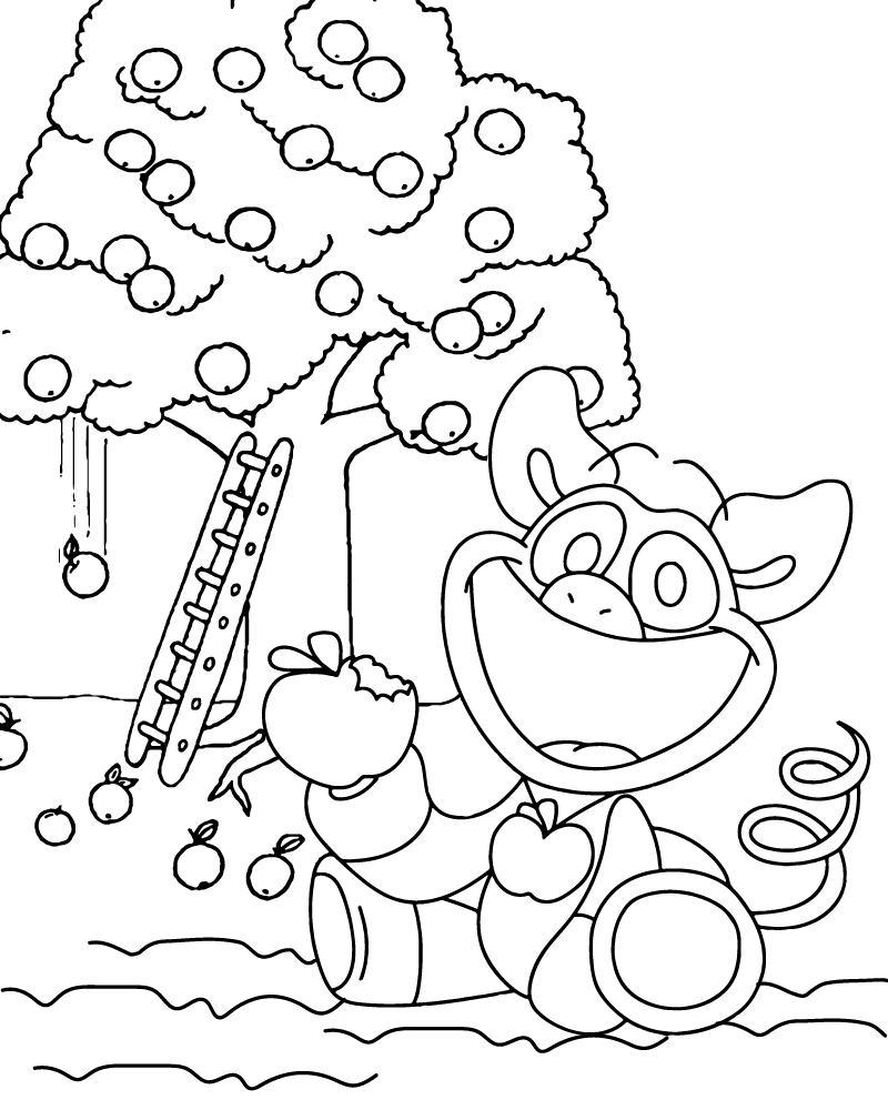 Dibujo de Smiling Critters Picky Piggy Coloring Page para Colorear