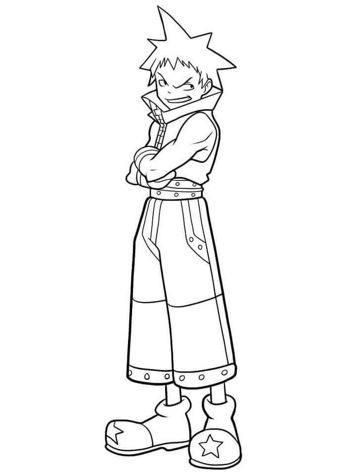 Dibujo de Estrella Negra de Soul Eater para Colorear