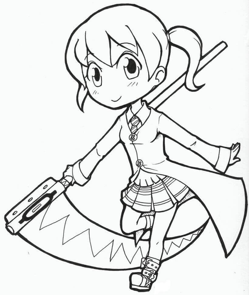 Dibujo de Lindo Maka Albarn para Colorear
