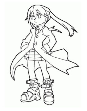 Dibujo de Maka Albarn de Soul Eater para Colorear