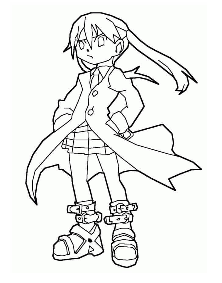 Dibujo de Maka Albarn de Soul Eater para Colorear
