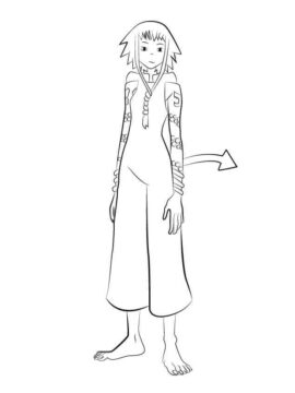 Dibujo de Medusa Gorgona de Soul Eater para Colorear