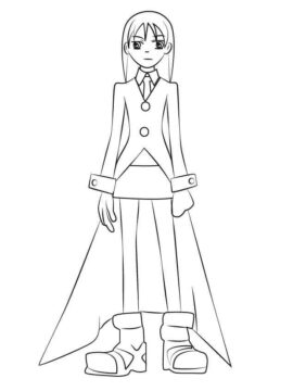 Dibujo de Sonriendo Maka Albarn para Colorear