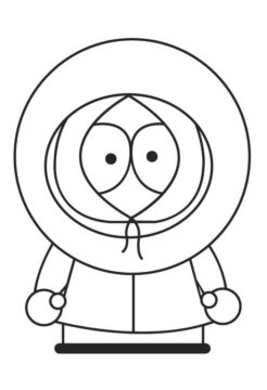 Dibujo de Kenny Mccormick de South Park para Colorear