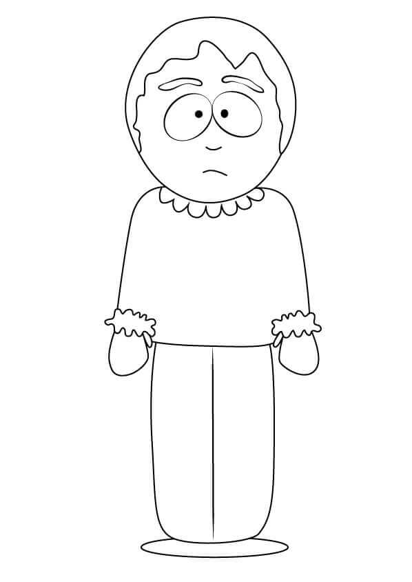 Dibujo de Sharon Marsh de South Park para Colorear
