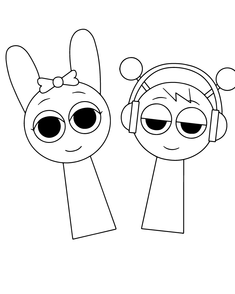 Dibujo de Printable Sprunki Coloring Page para Colorear