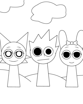 Dibujo de Sprunki And The Beat Coloring Page para Colorear