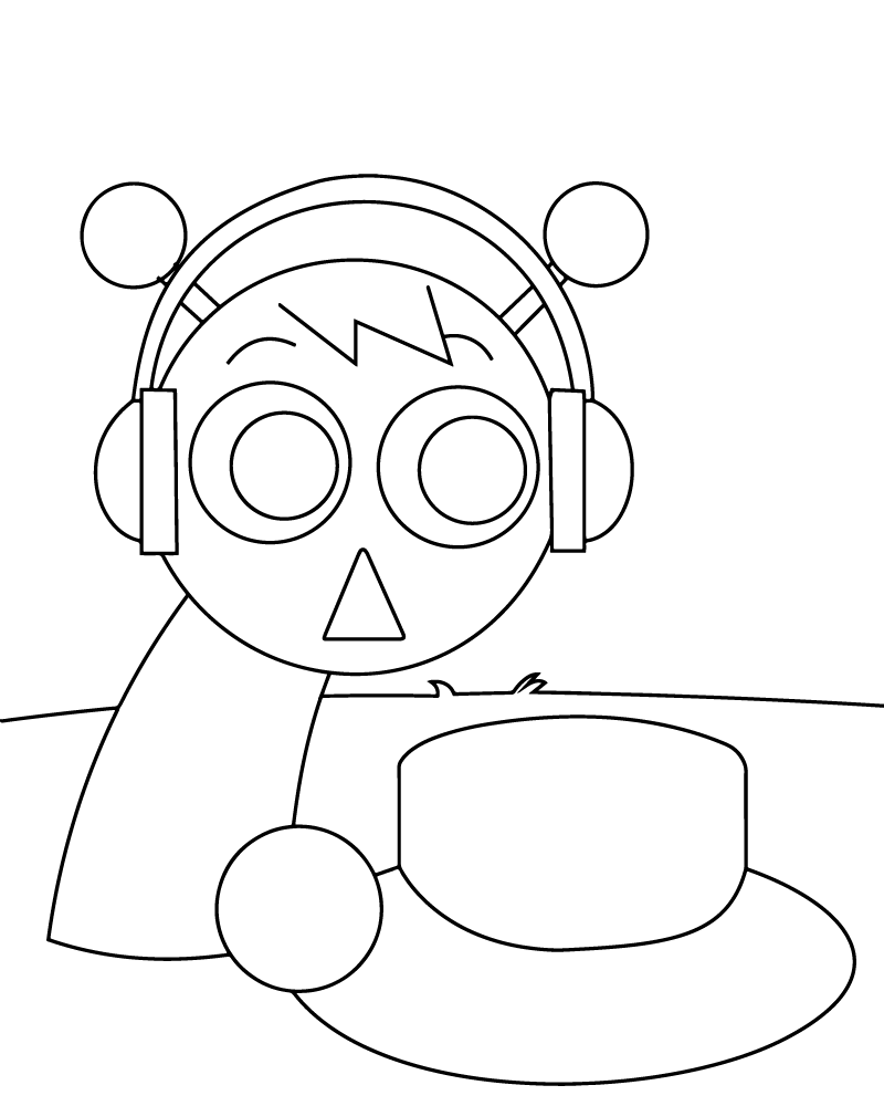 Dibujo de Sprunki Music Journey Coloring Page para Colorear