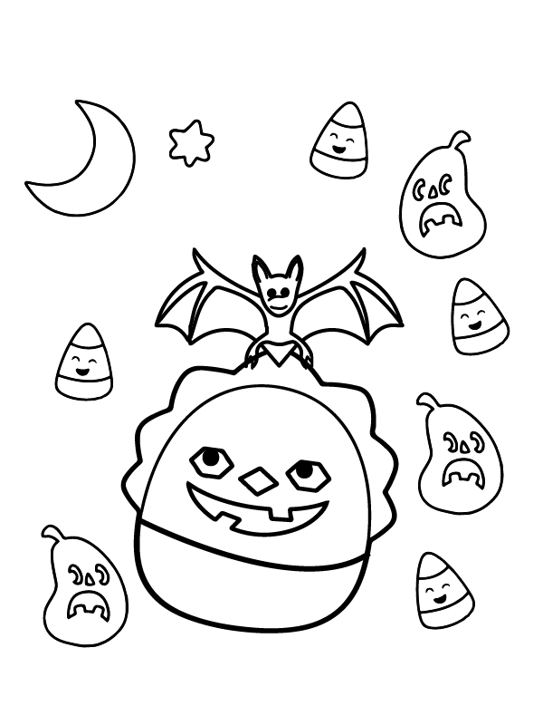 Dibujo de El Segador de Almas Squishmallow página para Colorear