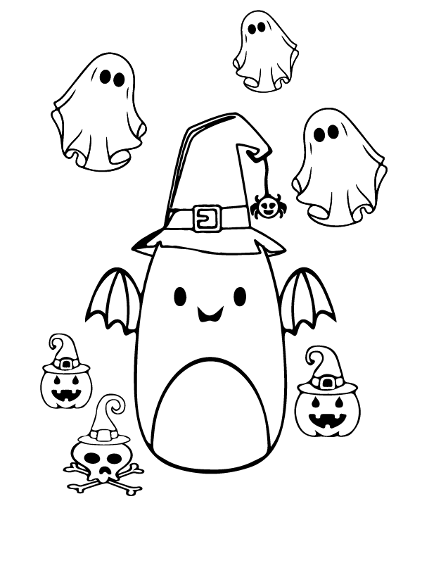Dibujo de Emily el Murcielago Squishmallow página para Colorear
