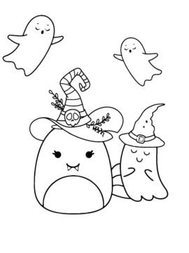 Dibujo de Squishmallow Halloween página para Colorear