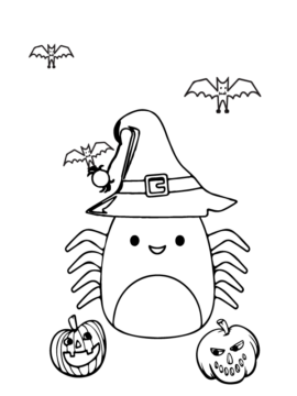 Dibujo de Squishmallows de Halloween Gigantes página para Colorear