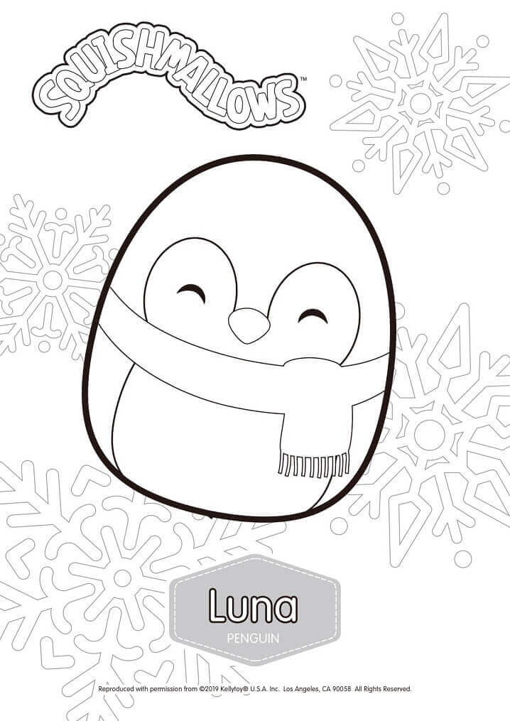 Dibujo de Luna Squishmallows para Colorear
