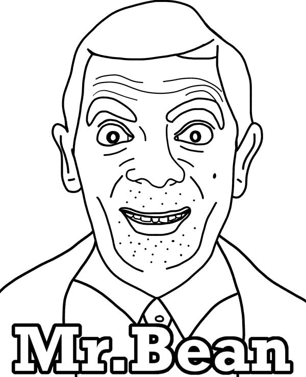 Dibujo de Jefe Mr Bean para Colorear