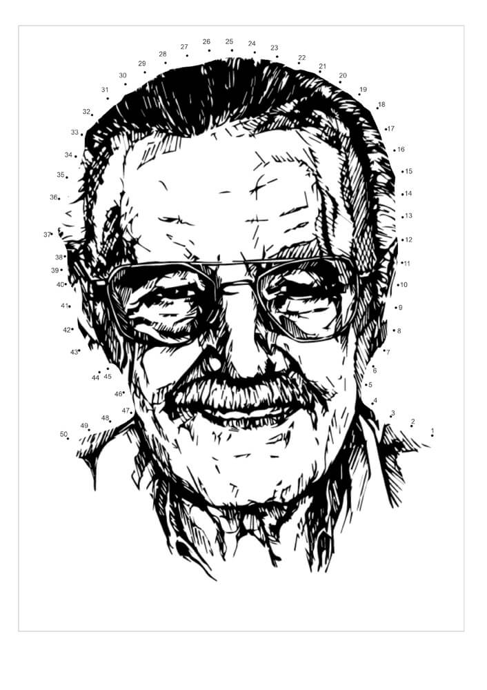 Dibujo de Dibujar a Mano Stan Lee para Colorear