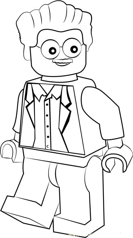 Dibujo de Lego Stan Lee para Colorear