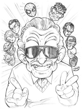 Dibujo de Stan Lee Divertido para Colorear