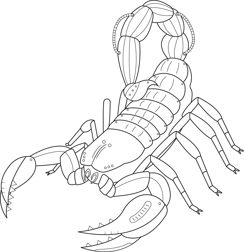 Dibujo de 1597968944 Steampunk Scorpio Coloring Page para Colorear