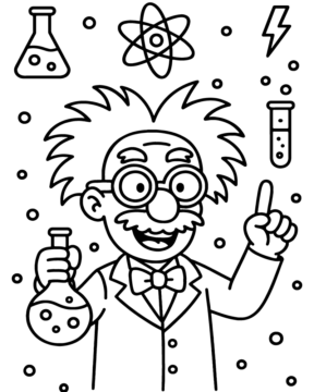 Dibujo de Imgi 11 Mad Scientist Coloring Pages para Colorear