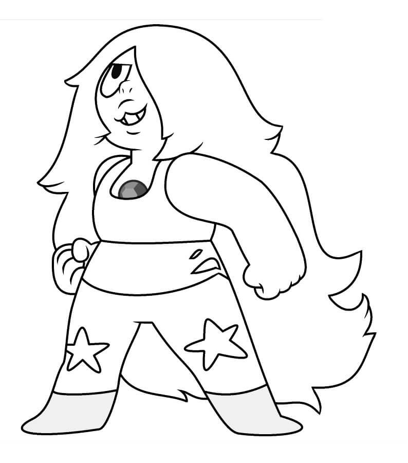 Dibujo de Amatista Sonriendo para Colorear