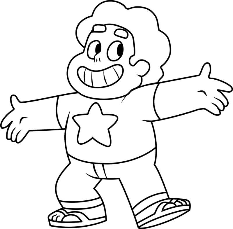 Dibujo de Steven Divertido para Colorear