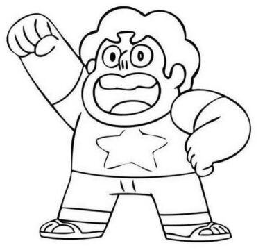 Dibujo de Steven Enojado para Colorear