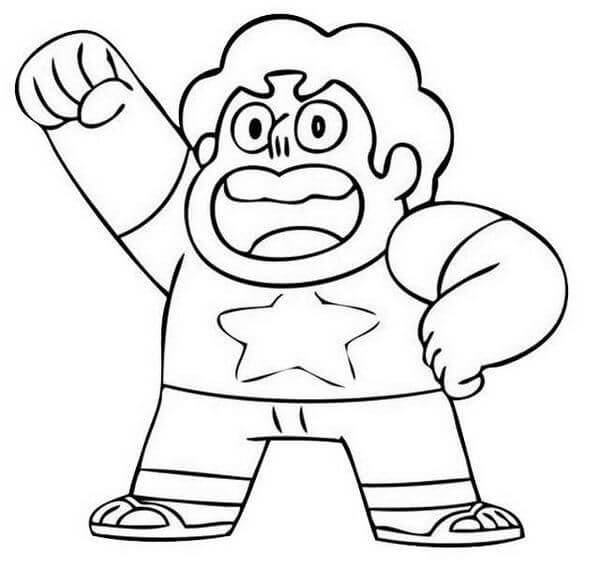 Dibujo de Steven Enojado para Colorear