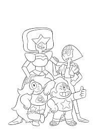 Dibujo de Steven y Sus Amigos para Colorear