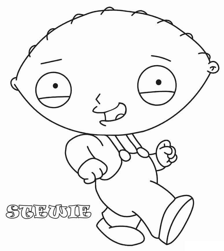 Dibujo de Feliz Stewie Griffin para Colorear