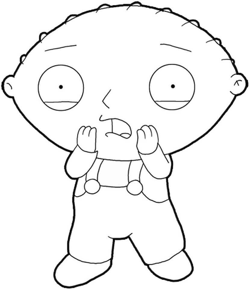 Dibujo de Sorpresa Stewie para Colorear