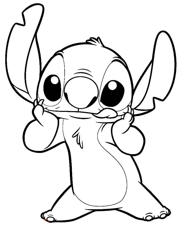 Dibujo de Stitch básica para Colorear
