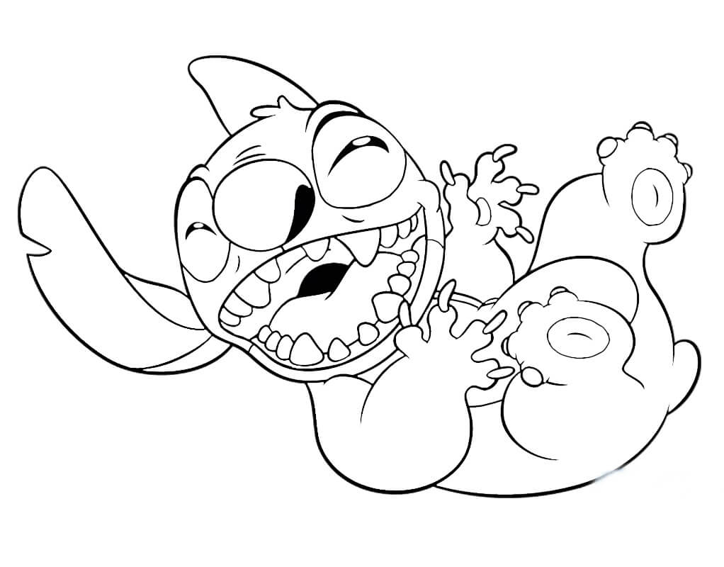 Dibujo de Stitch Divertida para Colorear