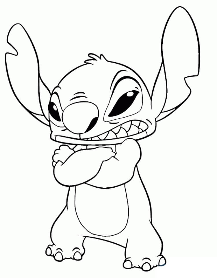 Dibujo de Stitch Enojada para Colorear