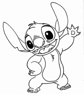 Dibujo de Stitch Normal para Colorear