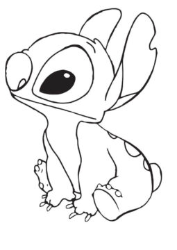 Dibujo de Stitch Sencilla para Colorear