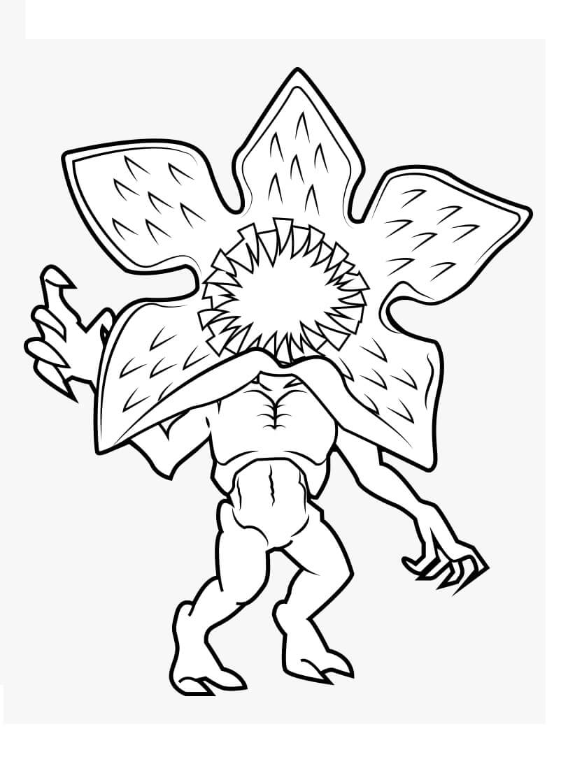 Dibujo de Cosas Extranas de Demogorgon para Colorear