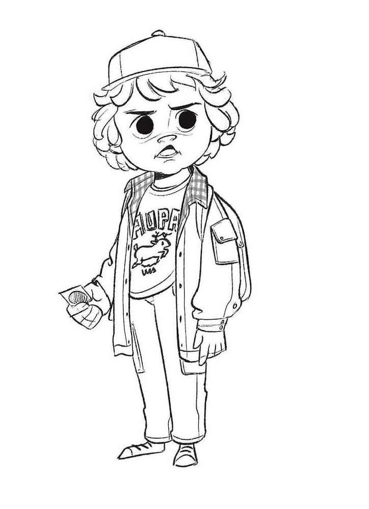 Dibujo de Cosas Extranas de Dustin para Colorear