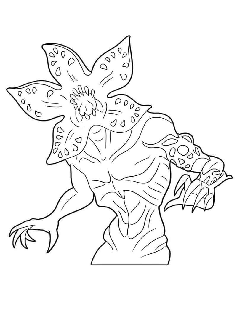 Dibujo de Demogorgon Fuerte para Colorear