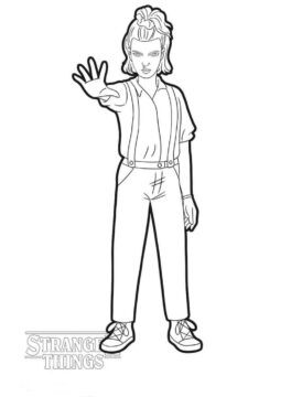 Dibujo de Eleven Cosas Extranas para Colorear