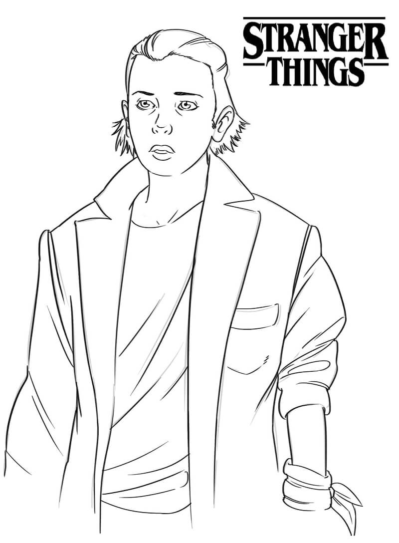 Dibujo de Eleven Guapo para Colorear