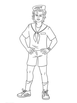 Dibujo de Steve Cosas Mas Extranas para Colorear