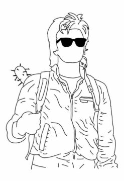 Dibujo de Steve Fresco para Colorear