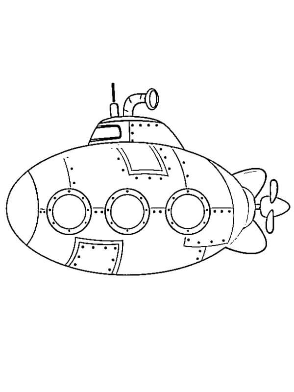 Dibujo de Buen Submarino para Colorear