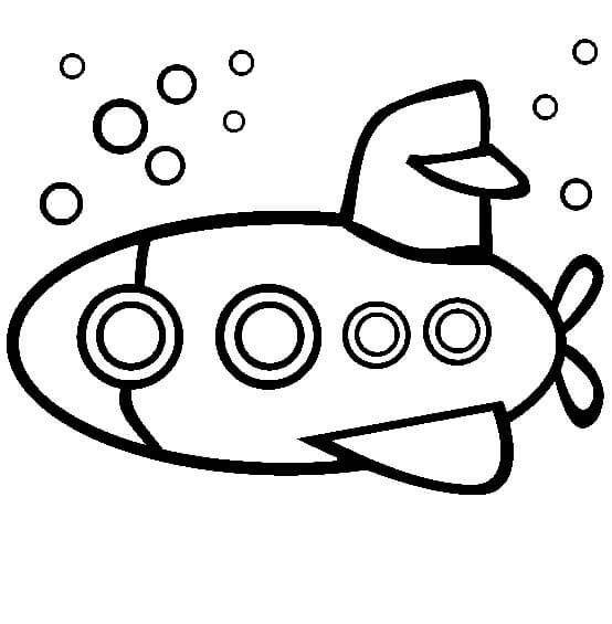 Dibujo de Submarinos para Colorear