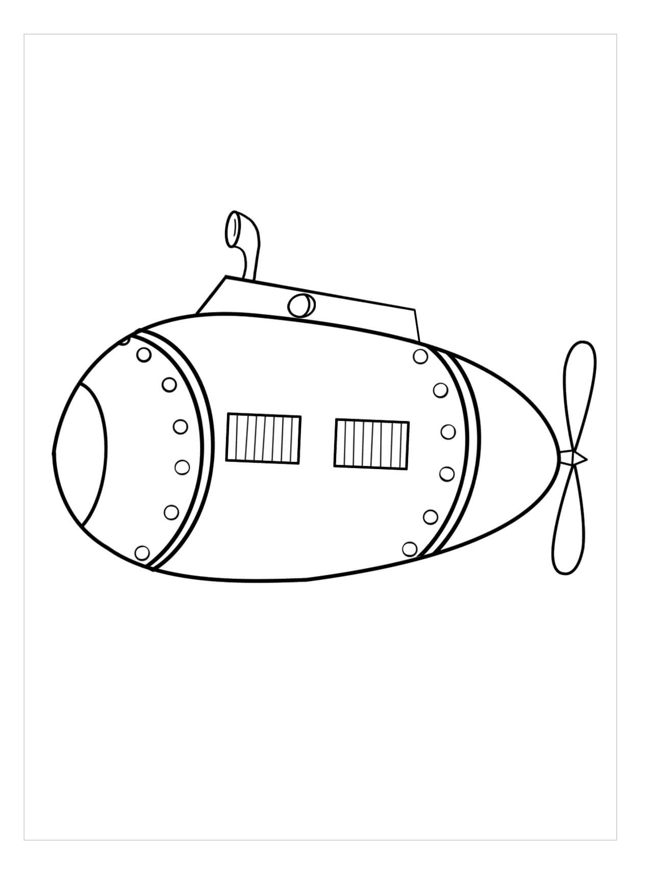 Dibujo de Grandes Submarinos para Colorear
