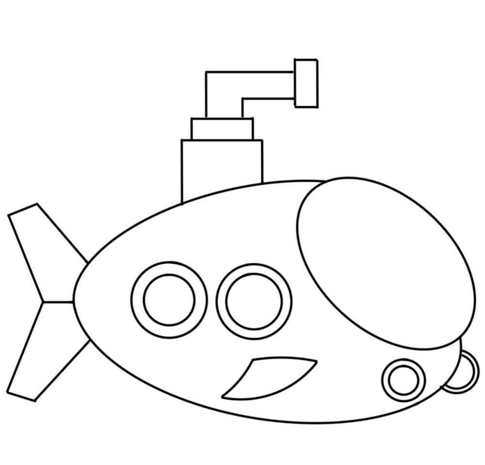 Dibujo de Lindos Submarinos para Colorear
